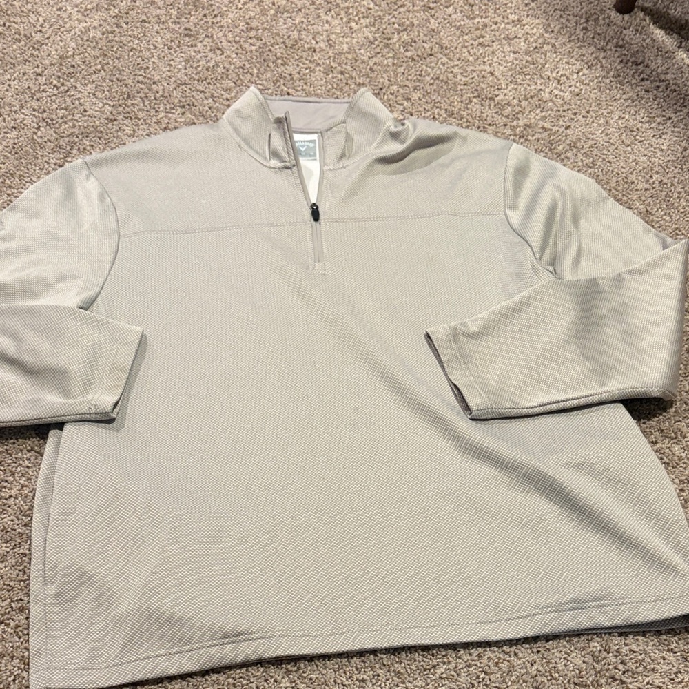 Men's Callaway Quarter-Zip Pullover Sweater - Light Gray